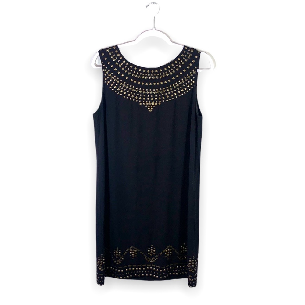 Nicole by Nicole Miller Sleeveless Embellished Dress – Black/Bronze